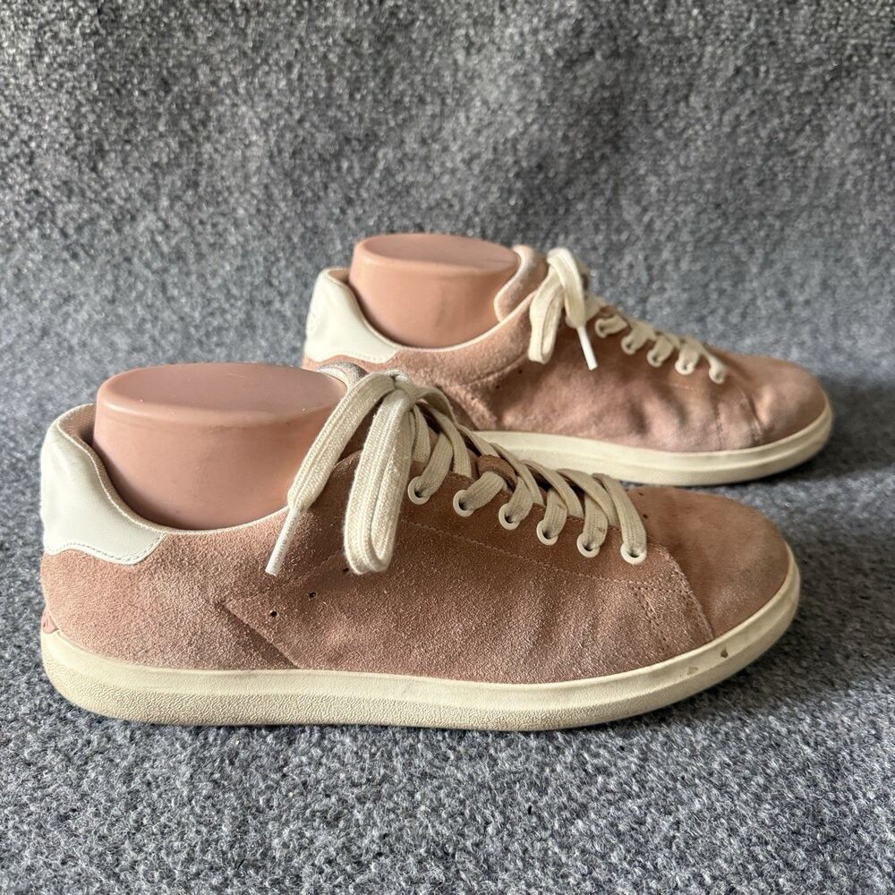 Tory Burch Howell Court Shoes Women’s 9.5 M Dusty Pink Suede Low Lace-Up Sneaker